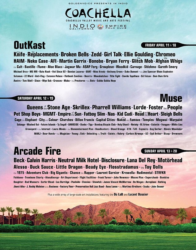 Outkast, Nas, Pharrell, Disclosure And More Confirmed For Coachella