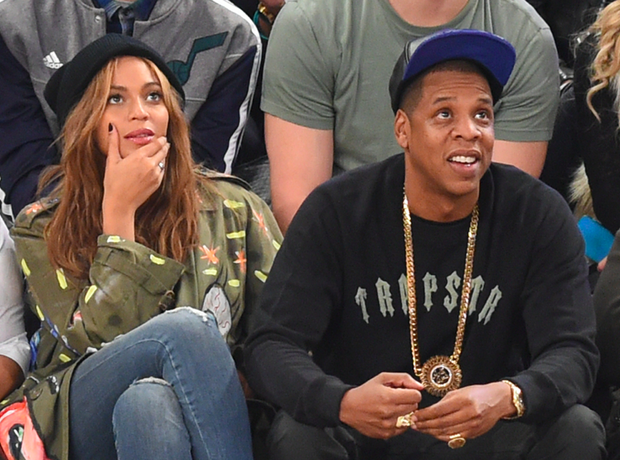 beyonce and jay z sat front row for the nba all-star weekend in