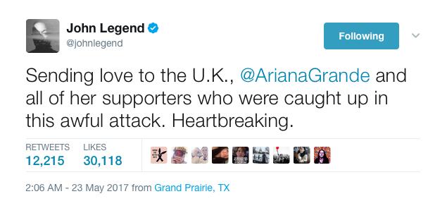 Drake, Rihanna and other celebrities share messages of support following the Manchester Arena explosion that left 22 dead!, EntertainmentSA News South Africa
