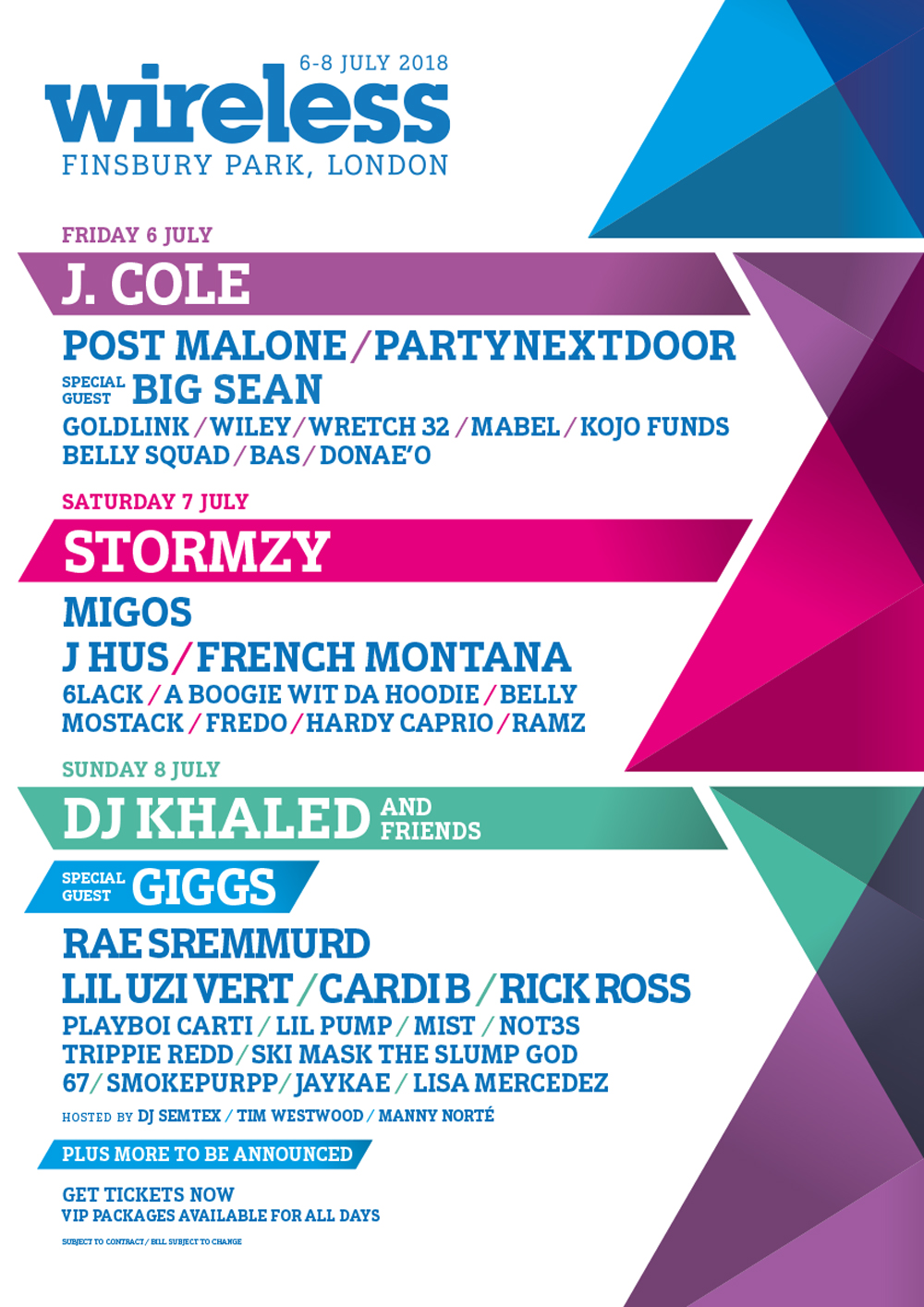 Wireless Festival 2018 Line-Up: J. Cole, Stormzy And DJ Khaled ...