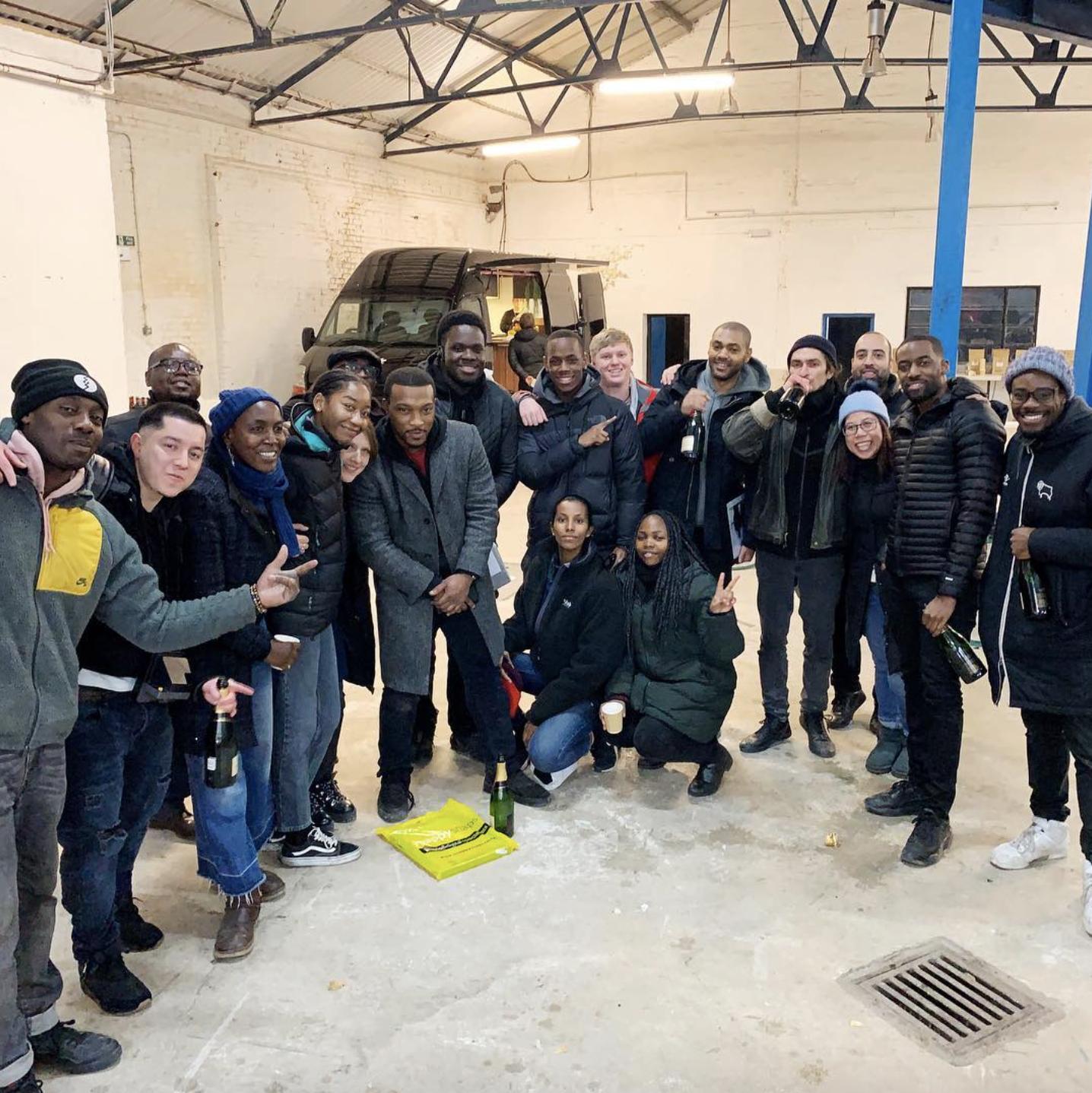 Kano and the cast and crew of Top Boy season 3.