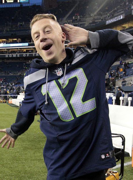 Macklemore at the NFL football game in Seattle