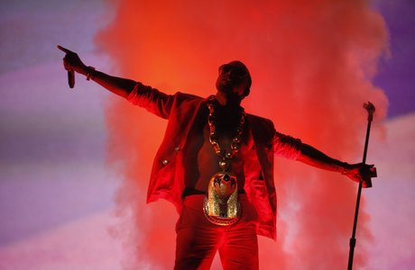 Kanye West performing live