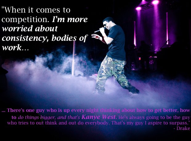 Drake kanye west competition quote