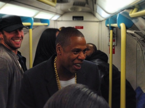 Jay Z and Chris Martin on the Tube