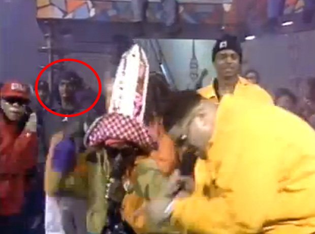 P Diddy as backing dancer in Heavy D TV performance