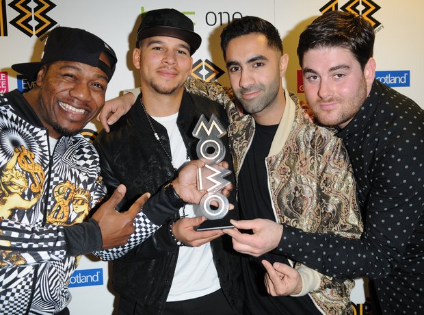 Rudimental holding their Mobo Awards 2013