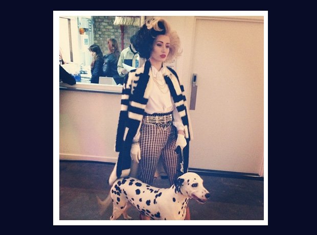 Iggy Azalea dressed as Cruella de Vil
