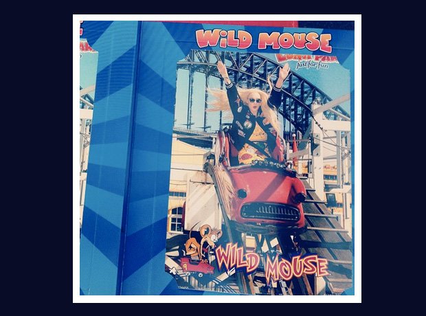 Iggy Azalea on a rollercoaster