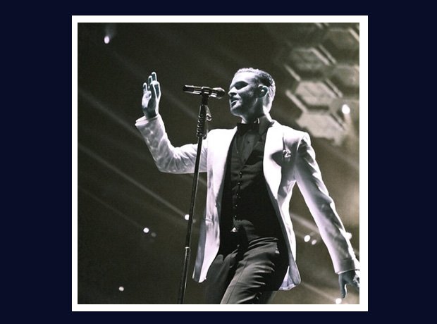 Justin Timberlake performing on his world tour