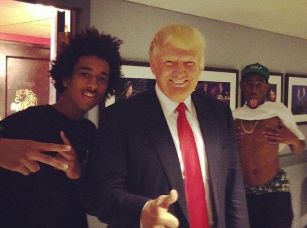 Tyler and Donald Trump Photobomb