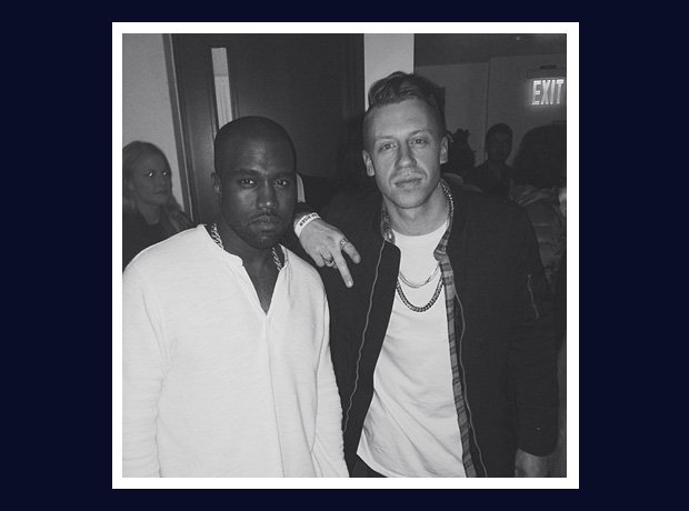 Macklemore and Kanye West at Yeezus tour