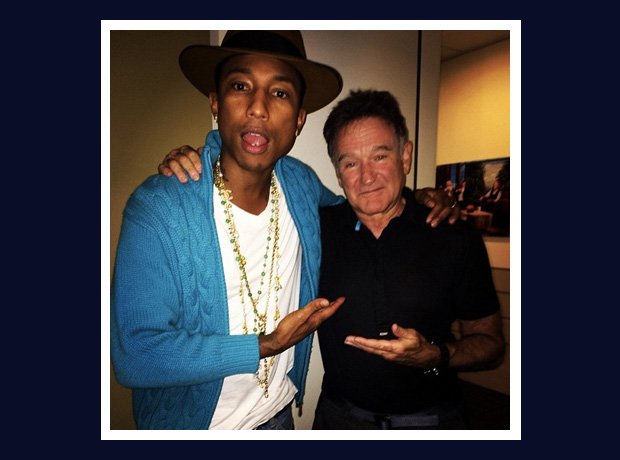 13) when pharrell williams got to hang out with robin williams. 