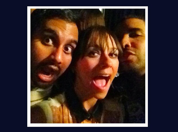 Drake selfie with Aziz Ansari and Rashida Jones
