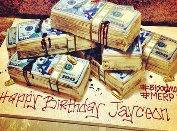 The Game money birthday cake