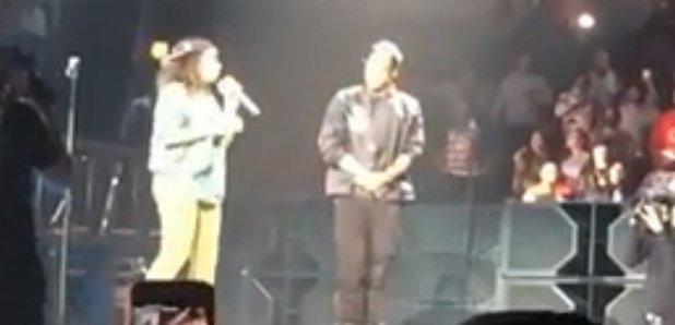 Jay Z Fan Monique on stage