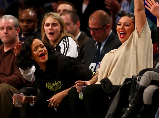Rihanna and Cara Delevingne Basketball