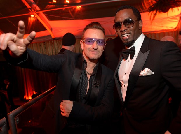 P Diddy and Bono Golden Globes