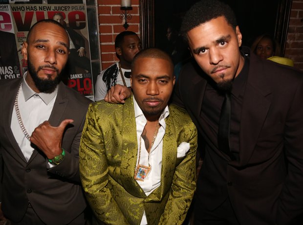 Swizz Beatz, Nas and J.Cole attend Vibe Impact Awa