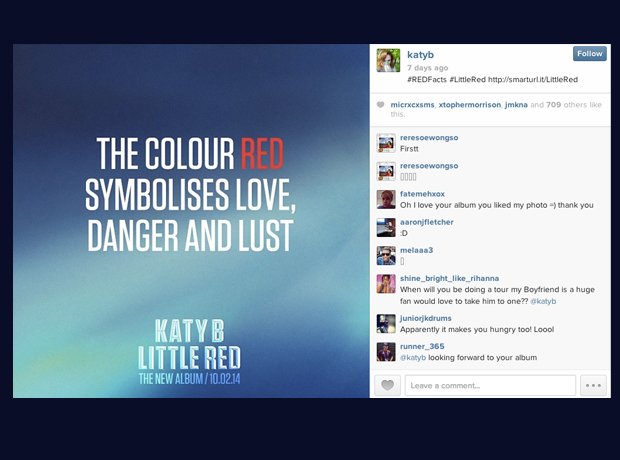 Katy B Little Red Instagram