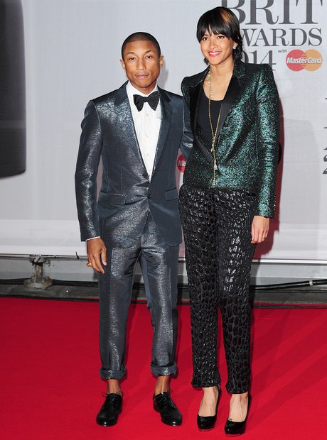 Pharrell Williams and Helen Lasichanh at the Brits