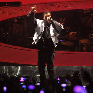 Drake performs live on stage