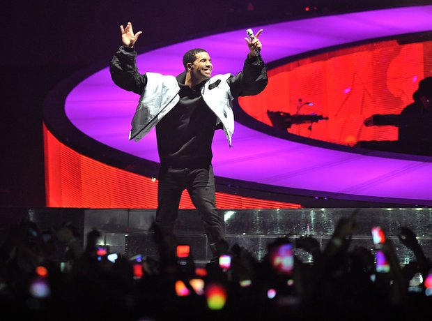 Drake performs live on stage