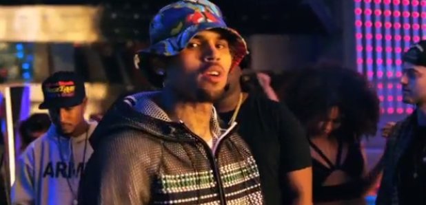 Chris Brown wearing hat in 'Loyal' Video teaser