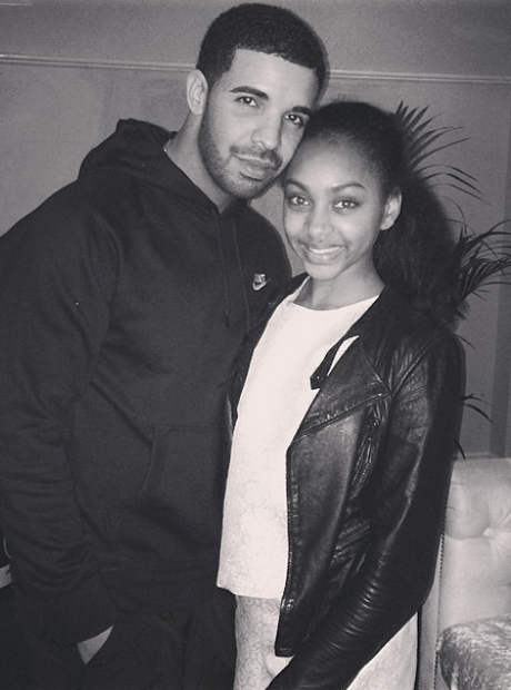Drake with a fan