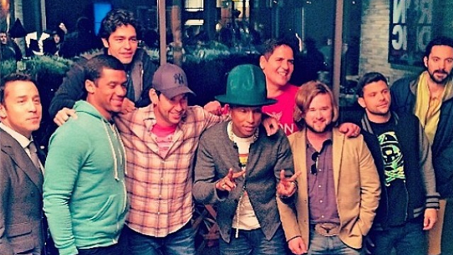 Pharrell with Entourage crew