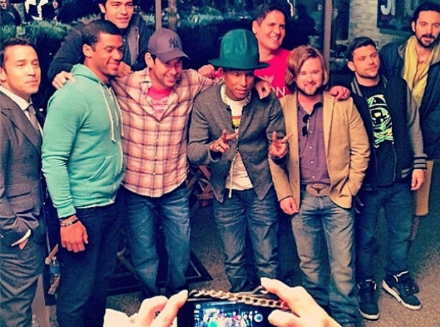 Pharrell with Entourage crew