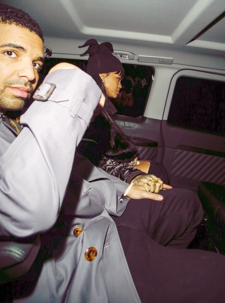 Rihanna and Drake in a taxi together