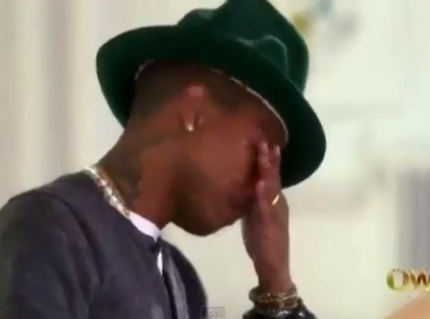 Pharrell crying