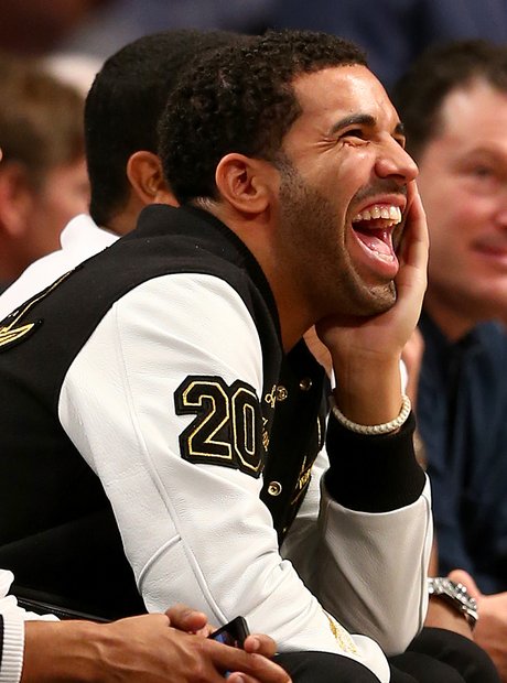 Drake laughing at Basketball