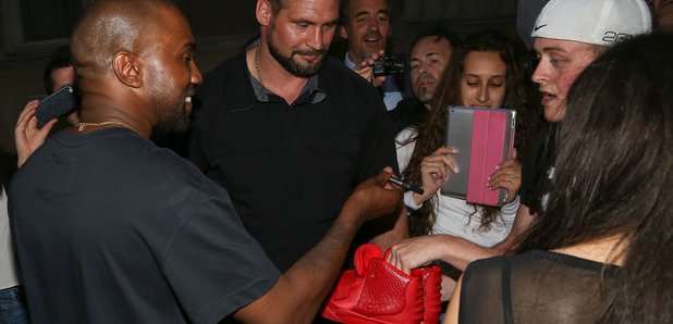 Kanye on sale signed yeezys