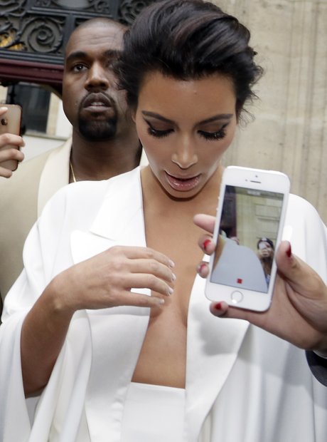 Kim Kardashian and Kanye West fan selfie