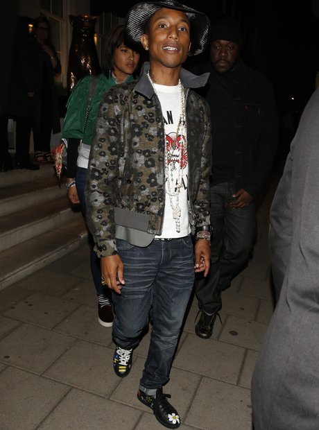 Pharrell having dinner in London