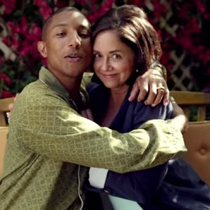 Pharrell Williams hugging
