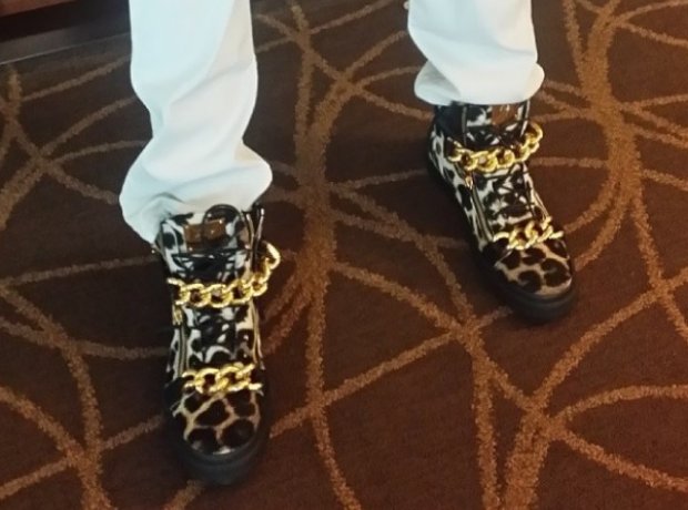 2 Chainz leopard print shoes