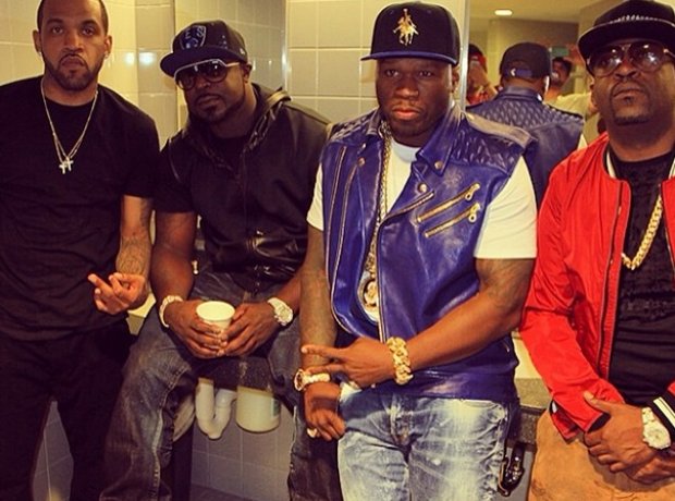 50 Cent With G Unit At Summer Jam