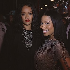 Nicki Minaj and Rihanna backstage at Summer Jam