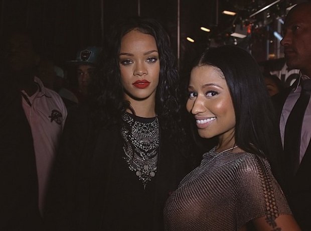 Nicki Minaj and Rihanna backstage at Summer Jam