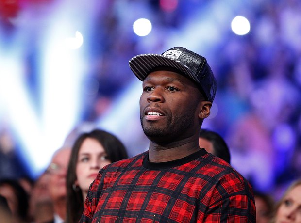 50 Cent attends boxing match