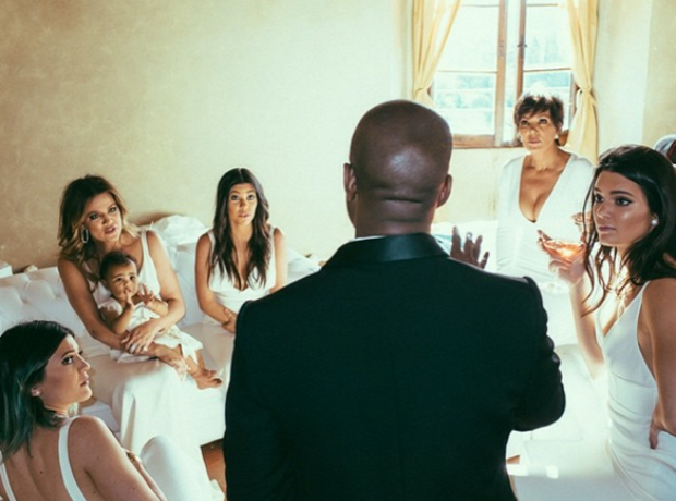 Kanye West Kardashian Family Wedding