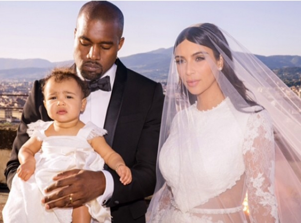 Kanye West Kim Kardashian North West Wedding