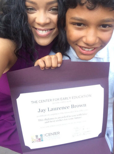 Rihanna and nephew graduation