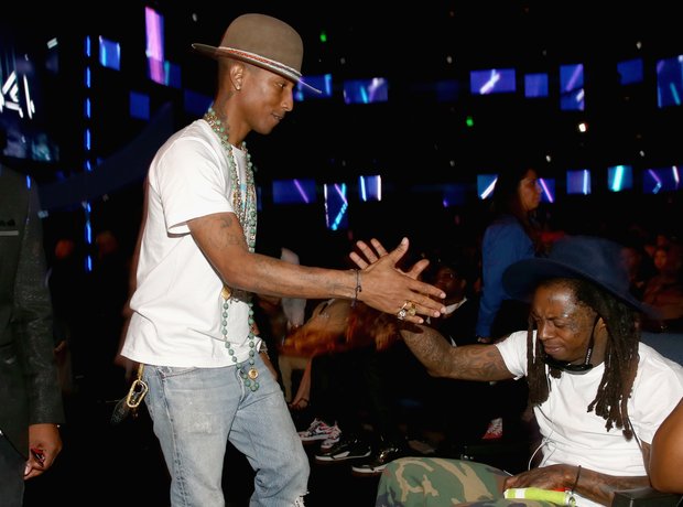 Pharrell Williams and Lil Wayne at the BET Awards