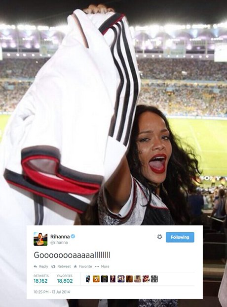 Rihanna at the world cup final