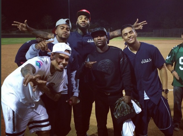 Chris Brown celebrity kickball game