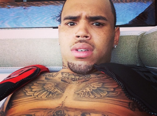 Chris Brown holiday selfie